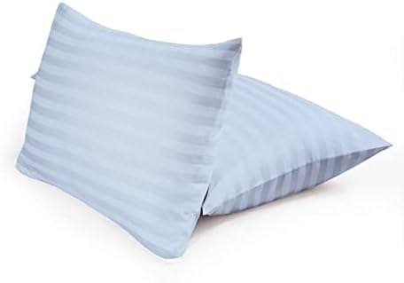 Lasin Bedding Luxury Soft Cotton Duvet Cover Set with Pillowcases Blue Stripe King