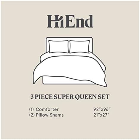 HiEnd Accents Queen Comforter Set 3 Piece Geometric Woven Jacquard