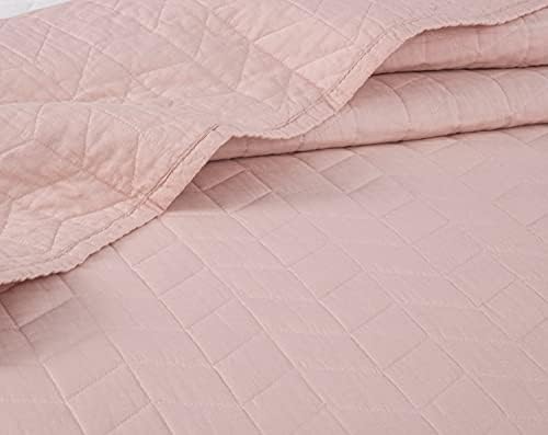 Chezmoi Madrid 3-Piece Cotton Quilt Set King Size