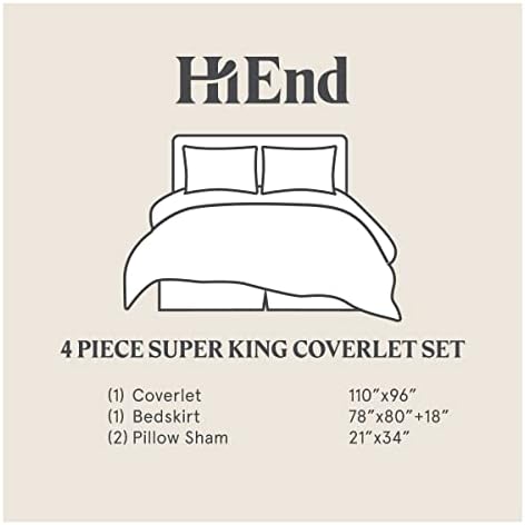HiEnd Accents Fairfield Linen 4 Piece Coverlet Set