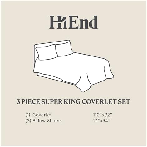 HiEnd Accents Stonewashed Cotton Waffle Coverlet Set