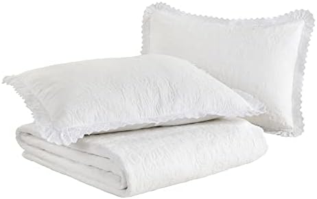 Laura Ashley Twin Quilt Set Reversible Cotton Bedding with Matching Sham