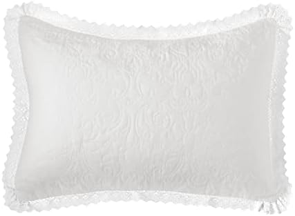 Laura Ashley Twin Quilt Set Reversible Cotton Bedding with Matching Sham