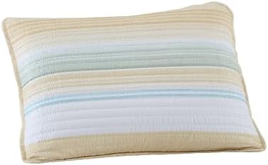 Beatrice Home Fashions Coralinn Striped Quilt Set Twin Yellow Sage