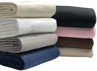 5-Pcs Bedspread Set Twin XL Grey Checkered