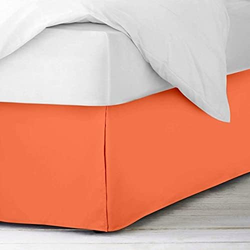 Luxxure Care Orange Bed Skirt Full Size 54x75 Inches