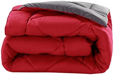 Elegant Comfort Reversible 3-Piece Comforter Set Twin RedGray