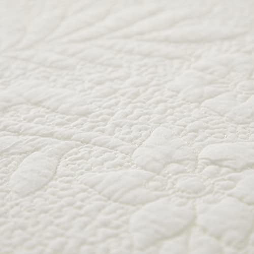 Brandream 4-Piece Cream White Quilt Set Twin Size