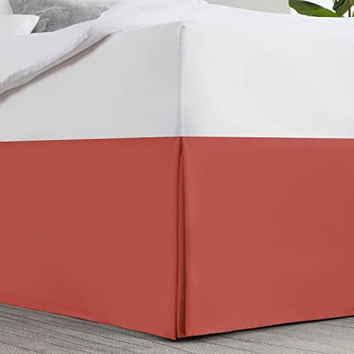 Nestl Orange Full XL Bed Skirt 14 Inch Drop 1
