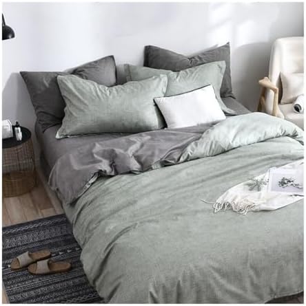YUSIWOAL Bedroom Dormitory Luxury Bedding Set Green Super King