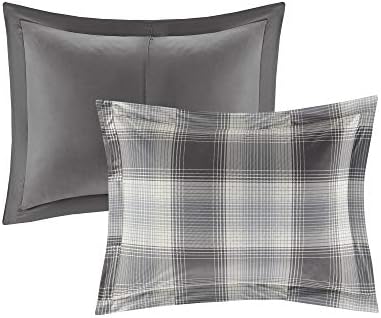 Woolrich Plaid Grey Comforter Set Twin 2 Piece