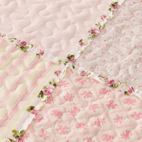 Cmfshape Reversible Floral Quilt Set Twin Size 1