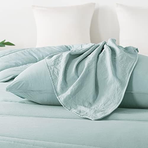 AnnaZ Home 3PC Comforter Set Light Blue Twin XL