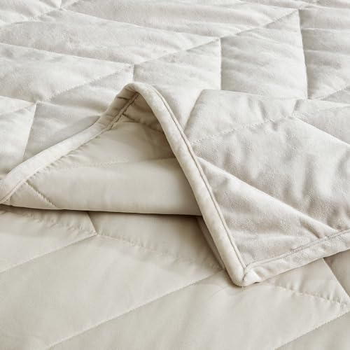 HUMESIIL Queen Quilt Bedding Set - Luxury Velvet Summer Quilt
