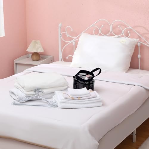 Hahafelt 26 Pcs College Dorm Bedding Set Twin XL White Essentials