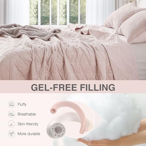 Luxury Velvet Oversized California King Quilt Set Rose Pink