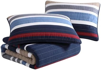 Nautica Twin Quilt Set - Reversible Cotton Bedding 1