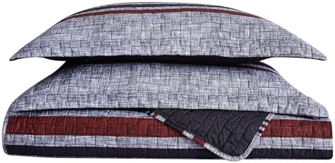 London Fog Warren Stripe Quilt Set 2-Piece Twin XL