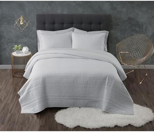 Truly Cram Quilt Set Grey 2-Piece Twin XL