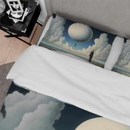 Surrealism Duvet Cover Set Super King with Zipper and Ties