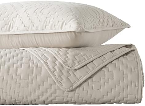 RSHARE Beige Cream Tan Quilt Set with Pillow Sham Twin Size