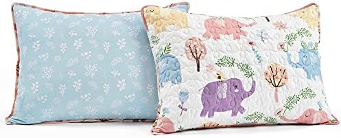 Lush Decor Hygge Elephant Quilt Set Twin White