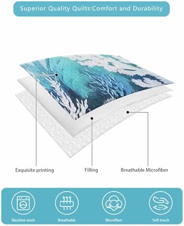 TocaHome Summer Quilt Twin XL 68x98 Inch Set