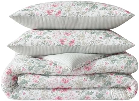 Laura Ashley Twin XL Comforter Set with Sheets and Pillowcase