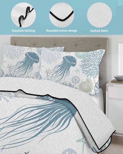 TocaHome Summer Twin XL Quilt Set with 2 Pillowcases