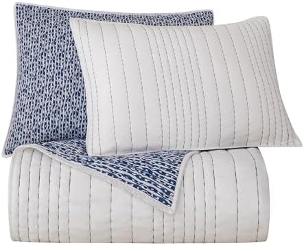 HiEnd Accents Indigo Staccato Coastal Quilt Set 3 Piece 1