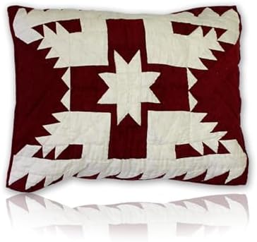 Patch Magic Red Feathered Star Super Queen Quilt Set