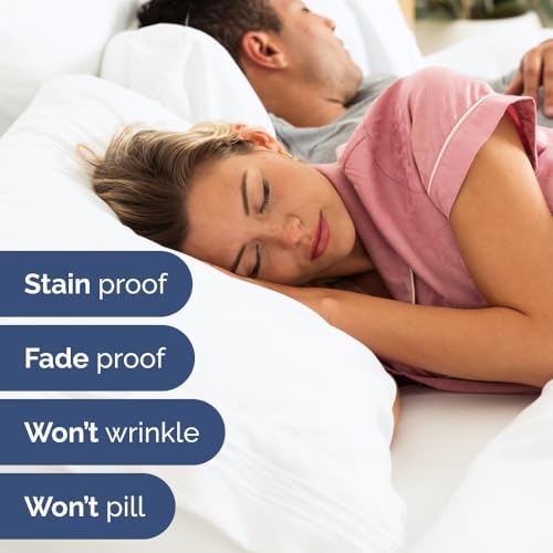 CGK Unlimited Wrap Around Dust Ruffle Bed Skirt 2 Pillowcases Bundle - White 1