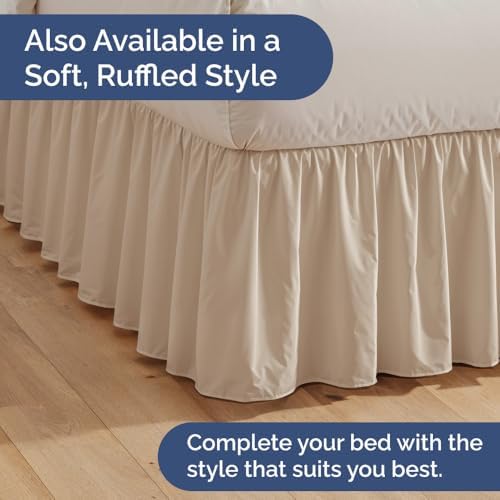 CGK Unlimited Pleated Bed Skirt Full Size Cream