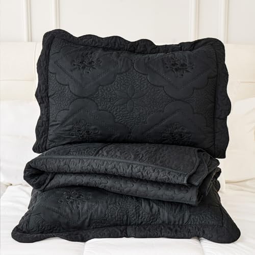 Cmfshape Floral Quilt Set 3 Piece Queen Bedding
