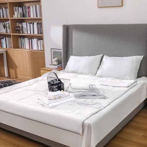 Hahafelt 26 Pcs College Dorm Bedding Set Twin XL White Essentials