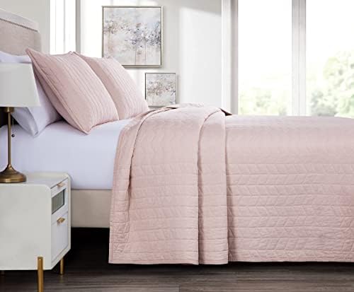 Chezmoi Madrid 3-Piece Cotton Quilt Set King Size