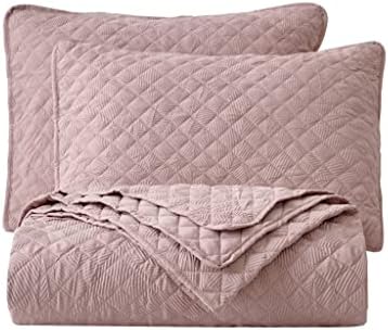 Chezmoi Collection Pucker 3-Piece King Quilt Set