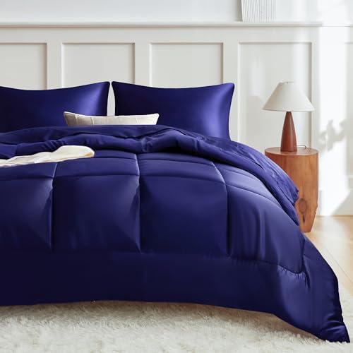MRHM Reversible Comforter Set Navy Blue