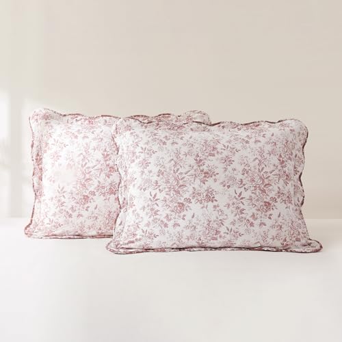 Lush Decor Peony Toile Reversible Cotton Quilt 3 Piece Set