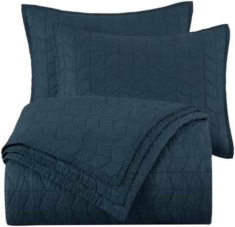 Chezmoi Collection Madrid 3-Piece Cotton Quilt Set