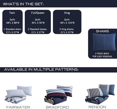 Nautica Twin Quilt Set with Matching Sham 1