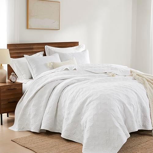 WDCOZY Cotton Quilt Set Twin Size with 1 Pillow Sham