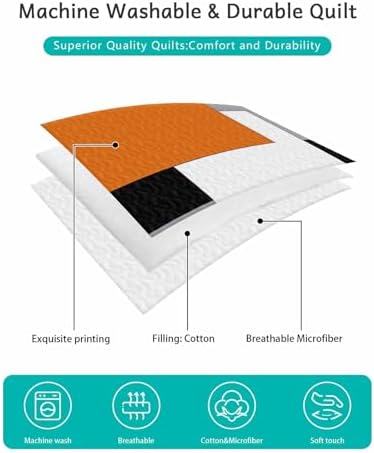 TocaHome Summer Quilt Set Twin XL 68x98 Inch