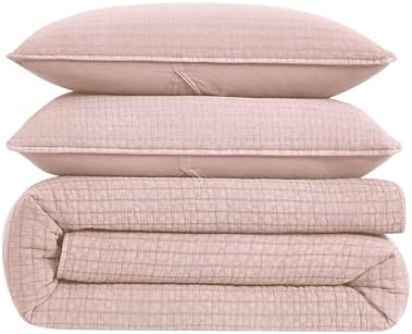 WDCOZY Pink Twin Quilt Set with 1 Sham