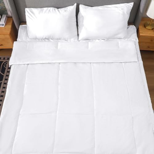 Hahafelt 26 Pcs College Dorm Bedding Set Twin XL White Essentials