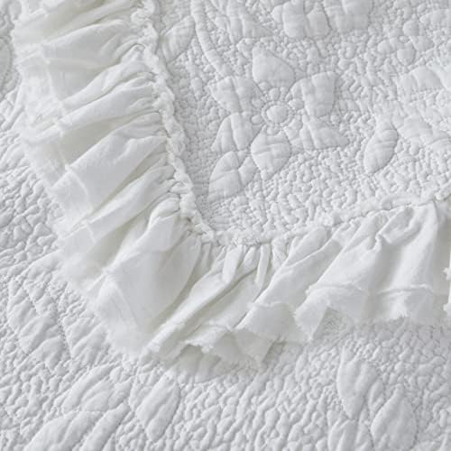 Brandream 5-Piece Quilt Set Cotton Matelasse Coverlet Luxury Farmhouse Bedspread