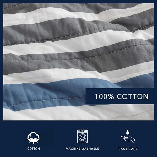 Nautica Twin Quilt Set - Reversible Cotton Bedding 1