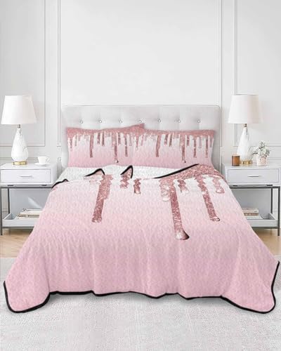 RisQiten Twin XL Quilt Set with Shams 1