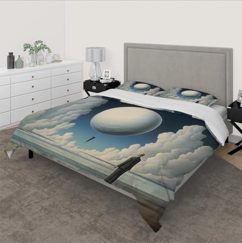 Surrealism Duvet Cover Set Super King with Zipper and Ties