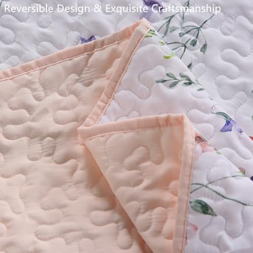 Rosecret Pink Floral Quilt Set King Size 3-Piece